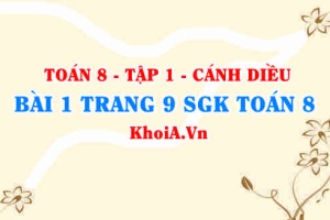 Bài 1 trang 9 SGK Toán 8 tập 1 Cánh Diều